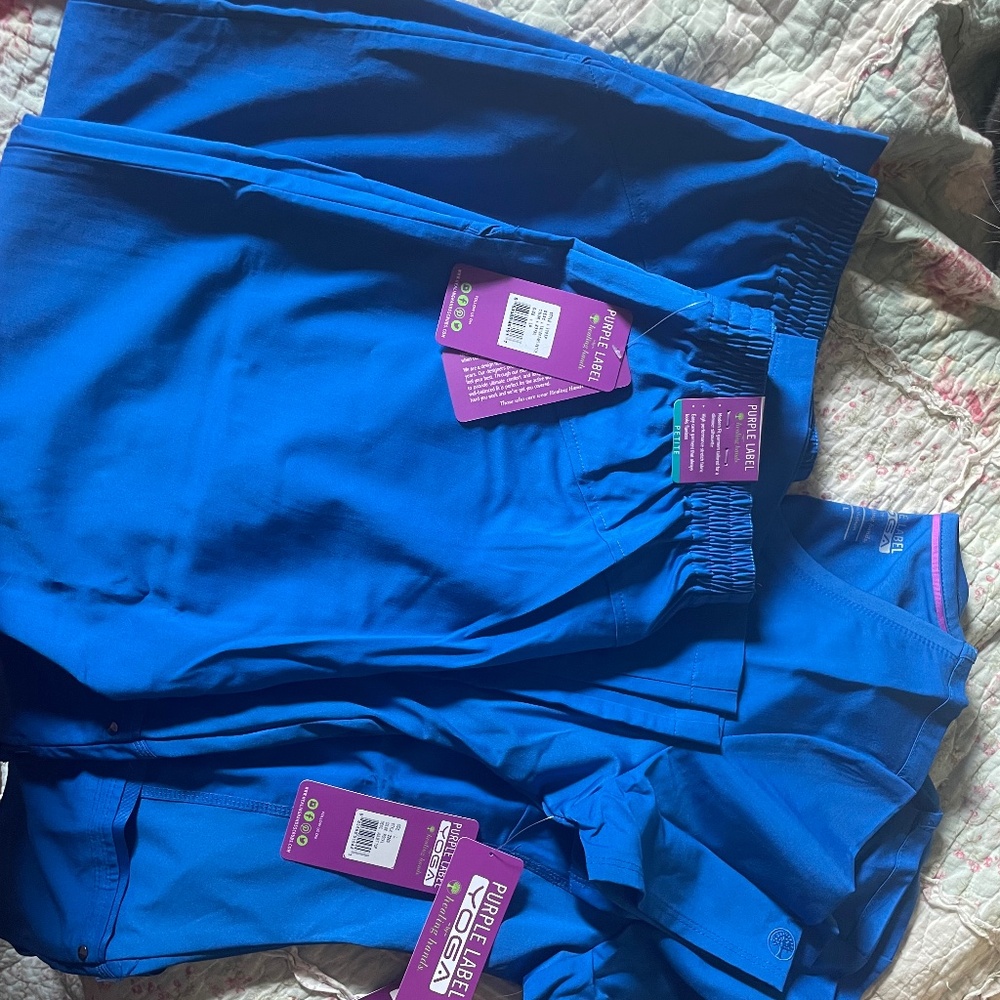 Purple label yoga scrubs scrub sets